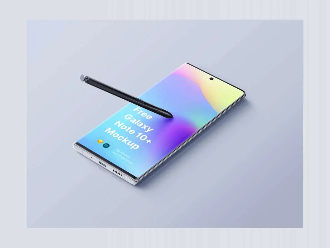 Samsung Galaxy Note 10 Plus Mockup for Figma and Adobe XD