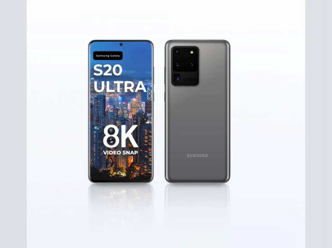 Samsung Galaxy S20 Ultra Mockup for Figma for Figma and Adobe XD