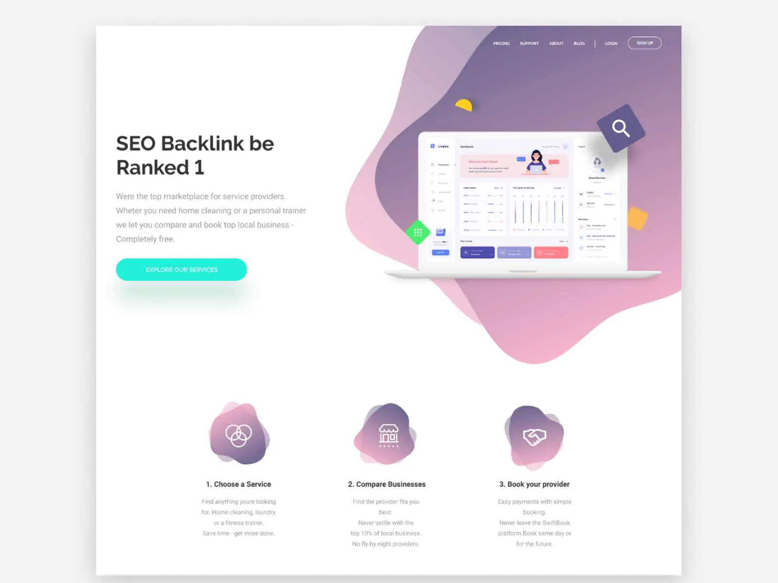 SEO Landing Page for Figma and Adobe XD No 2