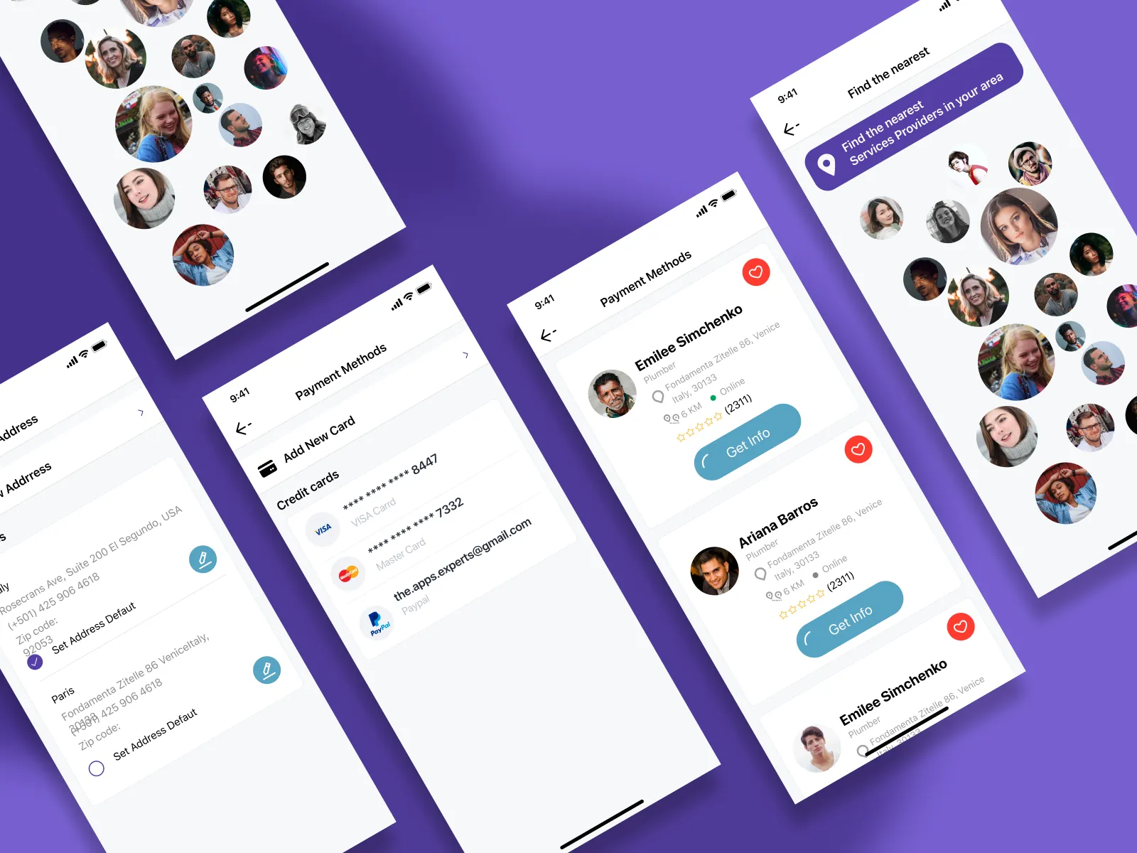Services App UI Kit for Figma and Adobe XD No 4