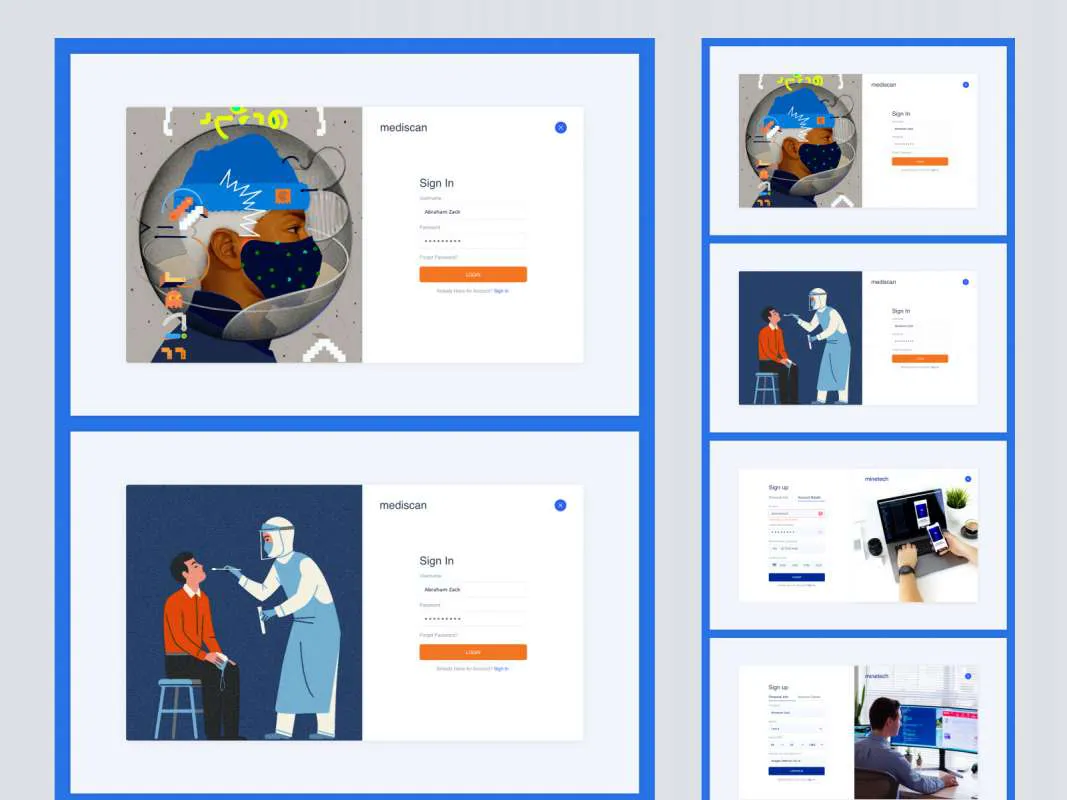 Sign Up Onboarding Free UI Kit for Adobe XD for Figma and Adobe XD