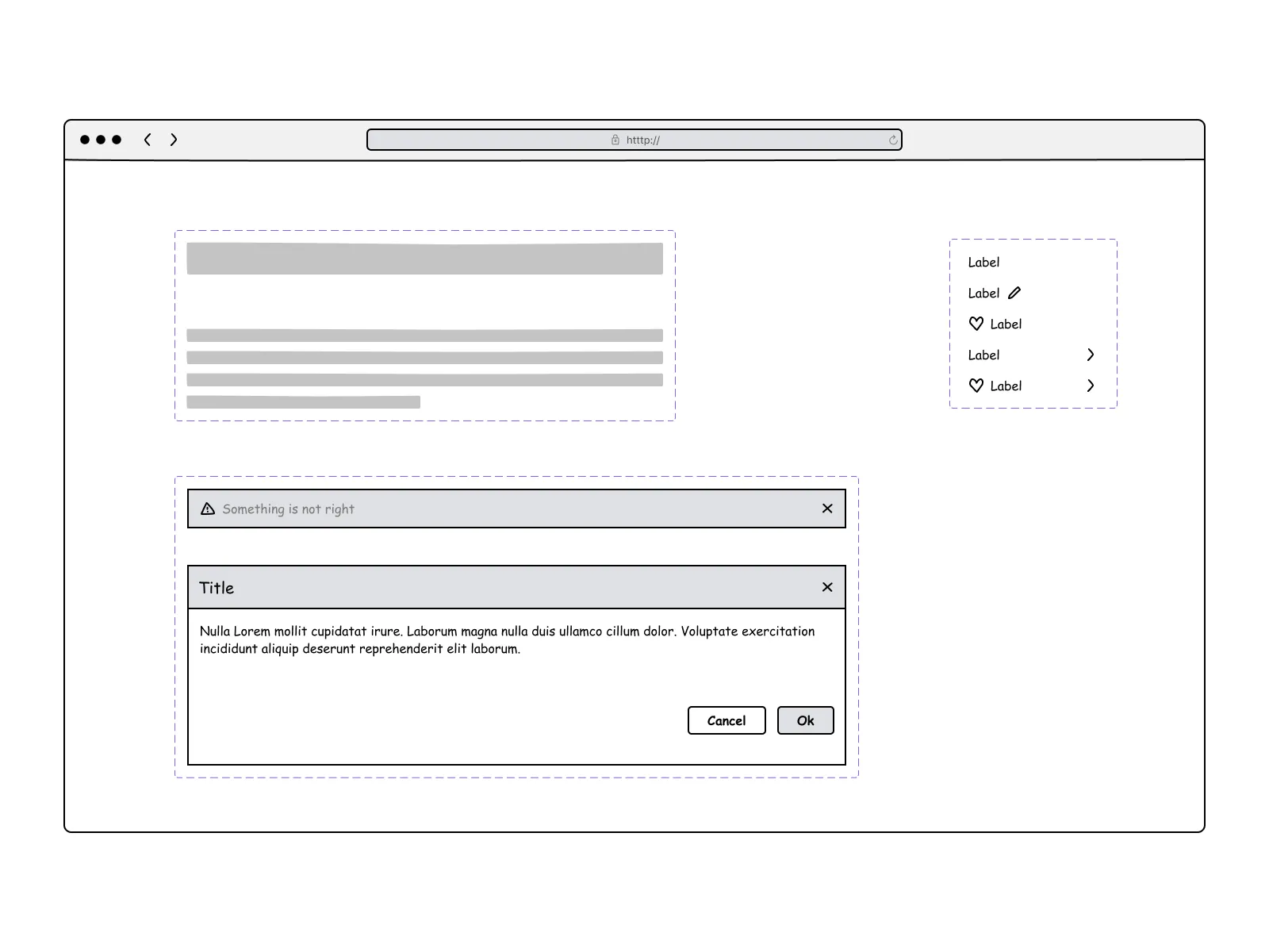 Simple Wireframe Kit for Figma and Adobe XD No 4