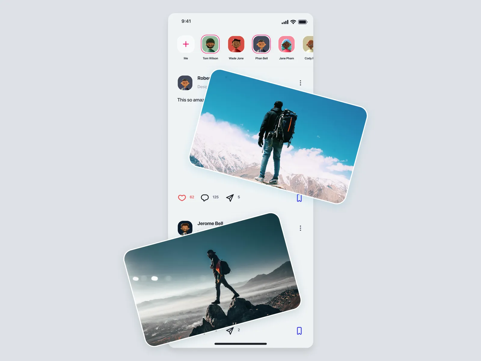 Social Media App UI Kit for Figma and Adobe XD No 2