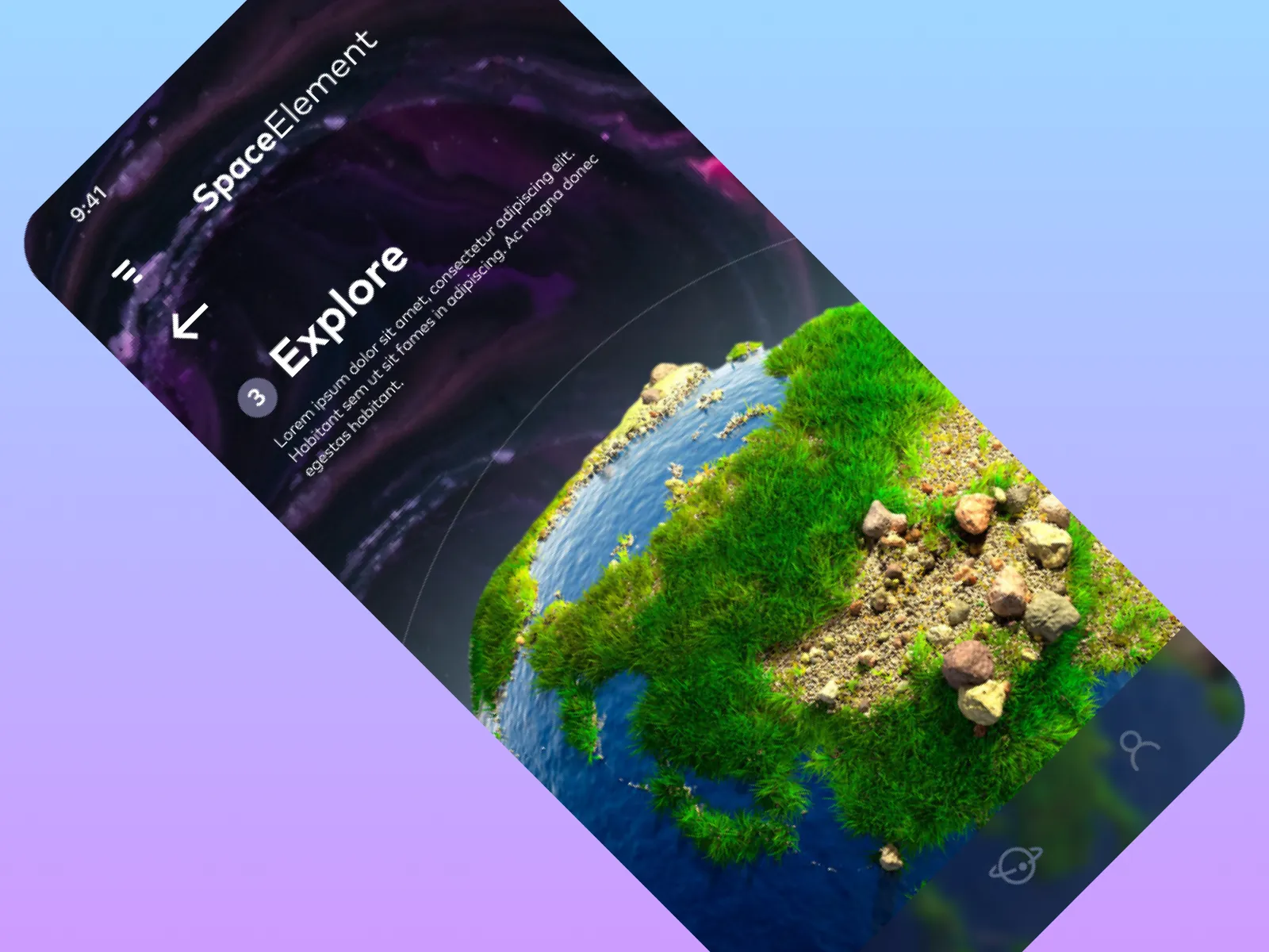 Space App Concept for Figma and Adobe XD No 2