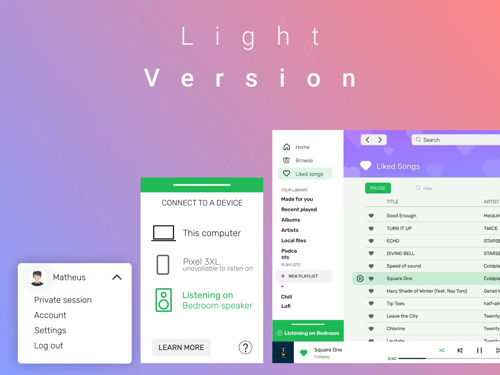 Spotify Desktop App Redesign for Figma and Adobe XD No 4