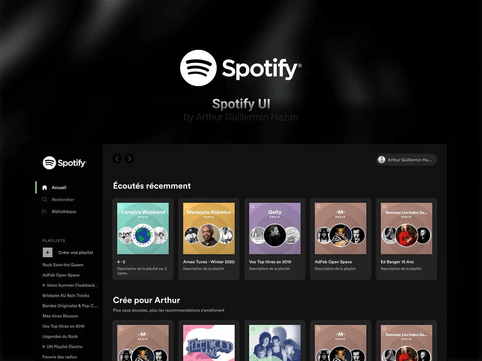 Spotify UI Kit for Figma and Adobe XD No 4
