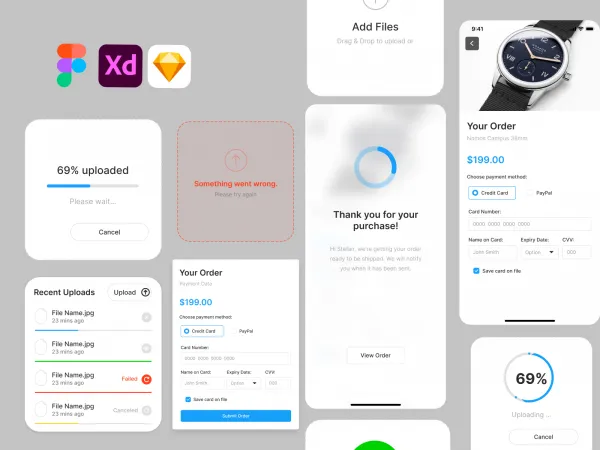 Starter UI Kit for Figma and Adobe XD