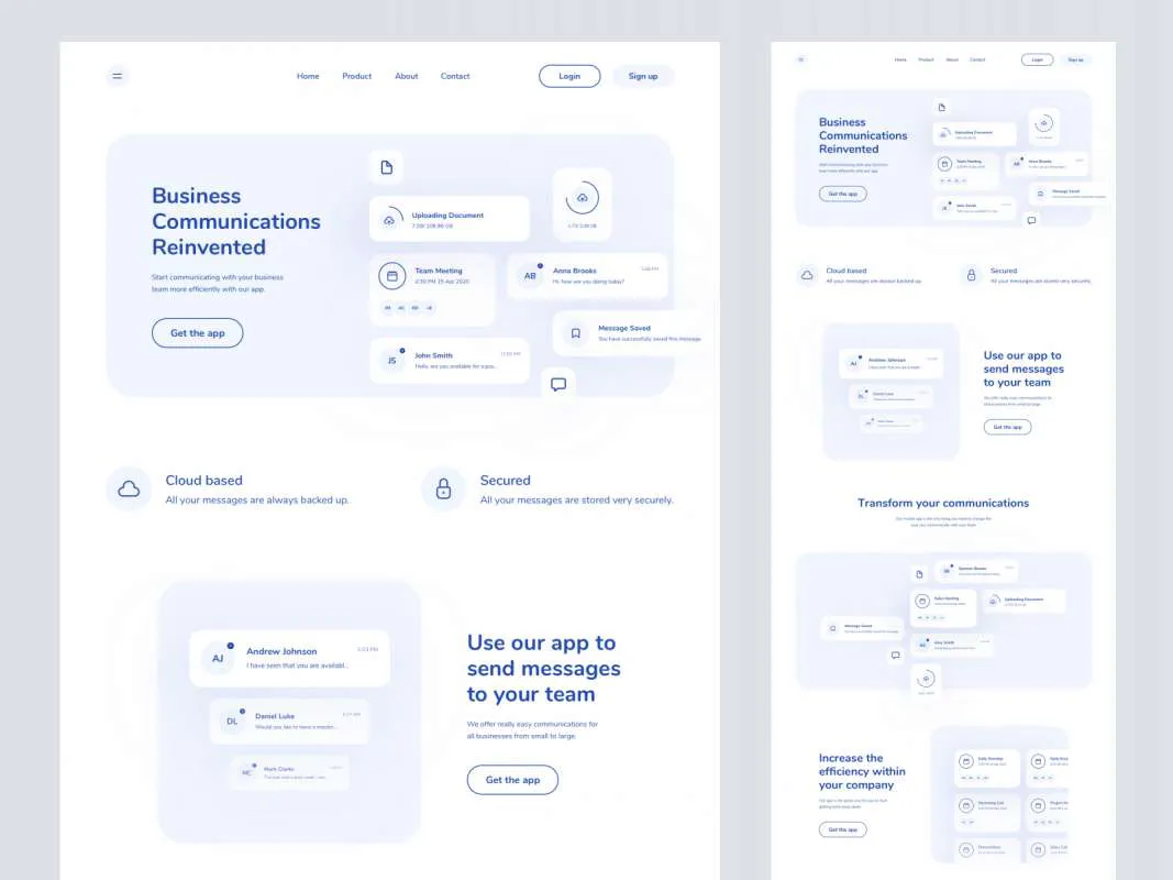 Startup.io - SaaS Web Landing Page UI Kit for Sketch for Figma and Adobe XD