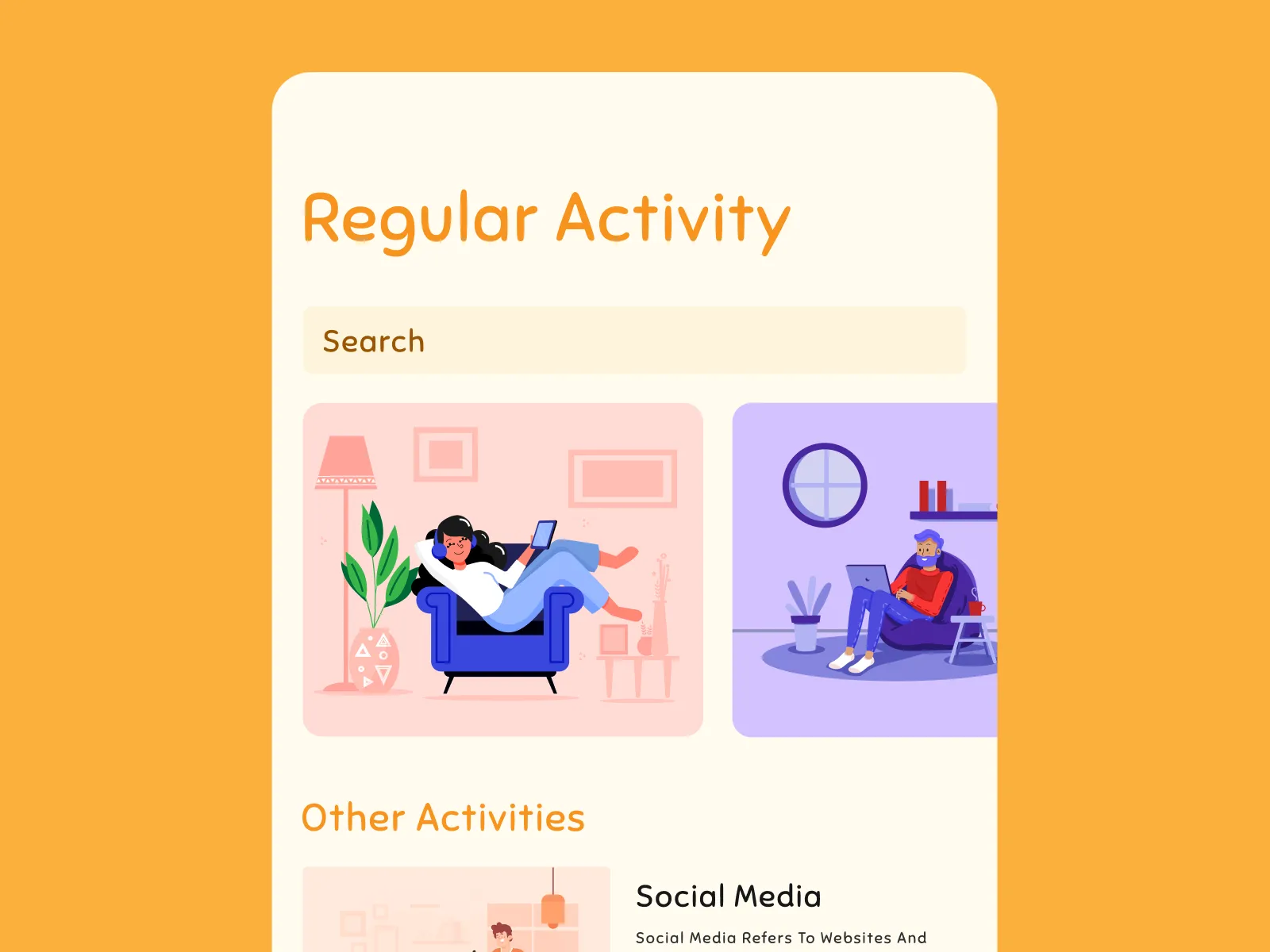Stay Home App for Figma and Adobe XD No 4