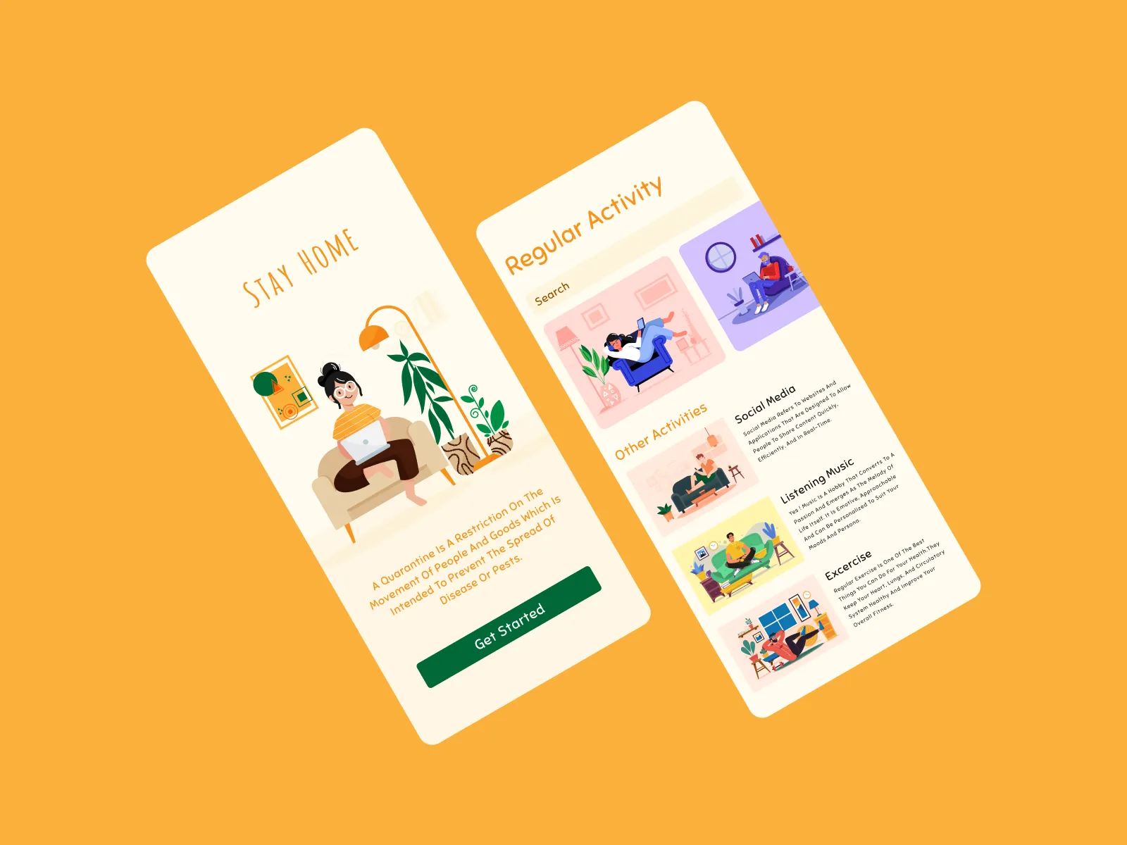 Stay Home App for Figma and Adobe XD No 4
