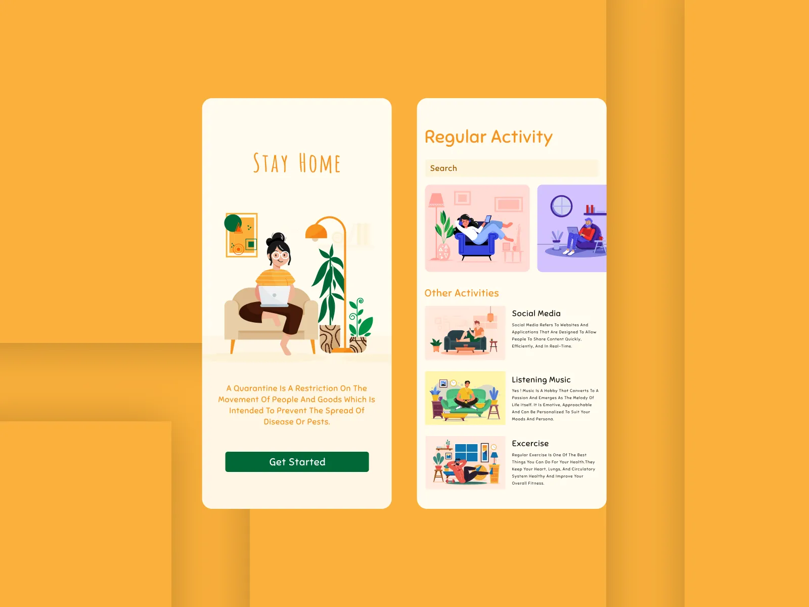 Stay Home App for Figma and Adobe XD No 5