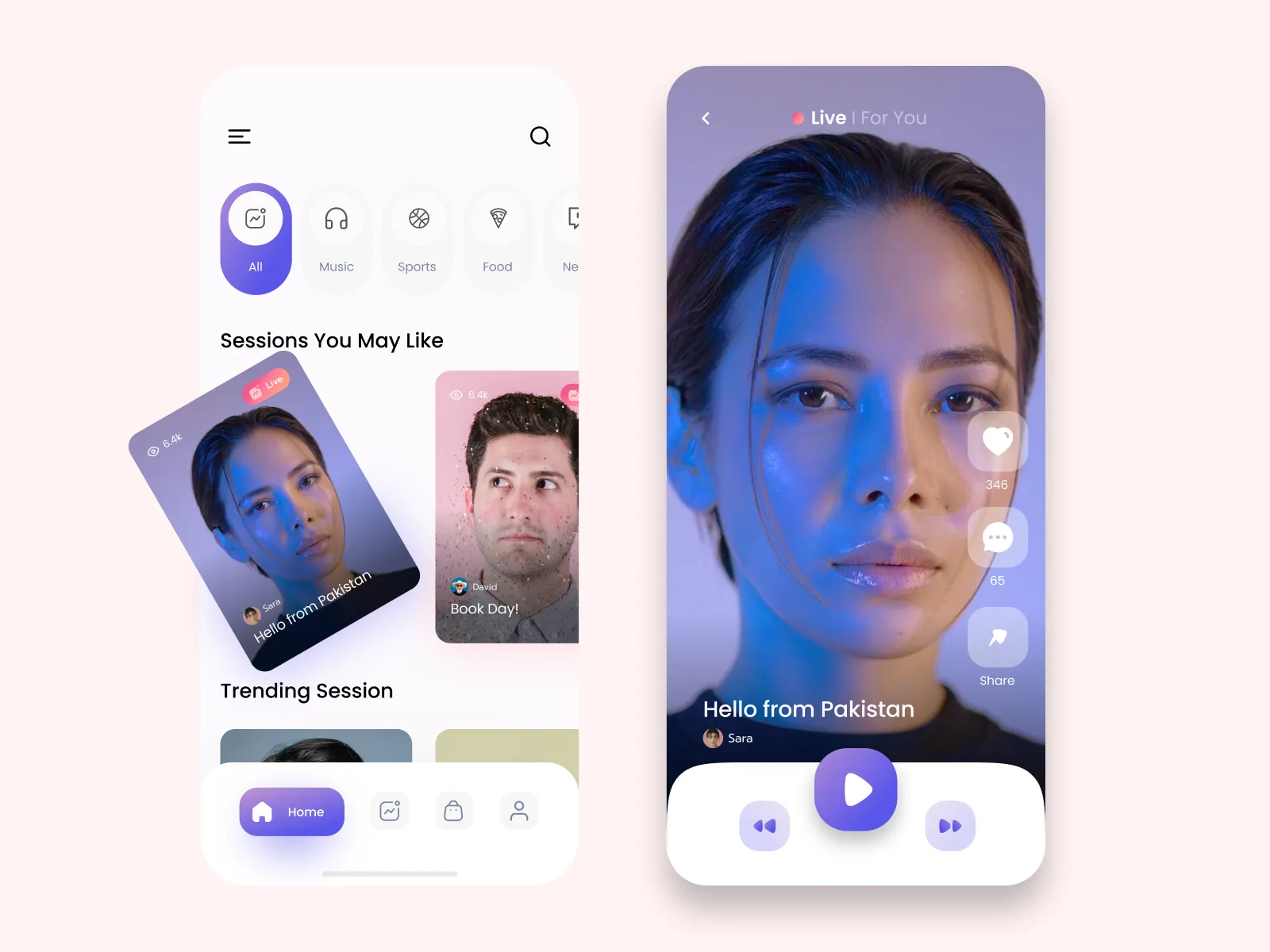 Streaming App UI for Figma and Adobe XD No 4