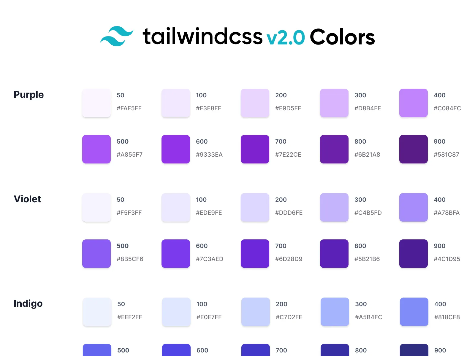 TailwindCSS Colors v2.0 for Figma and Adobe XD No 4