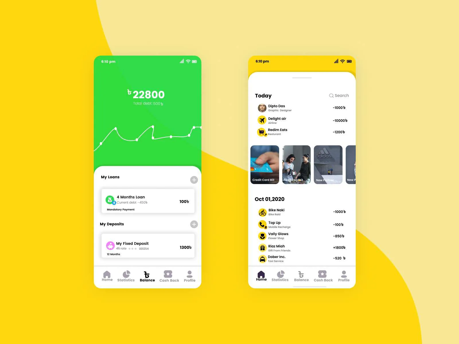 Taka Naki Mobile Banking App for Figma and Adobe XD No 4