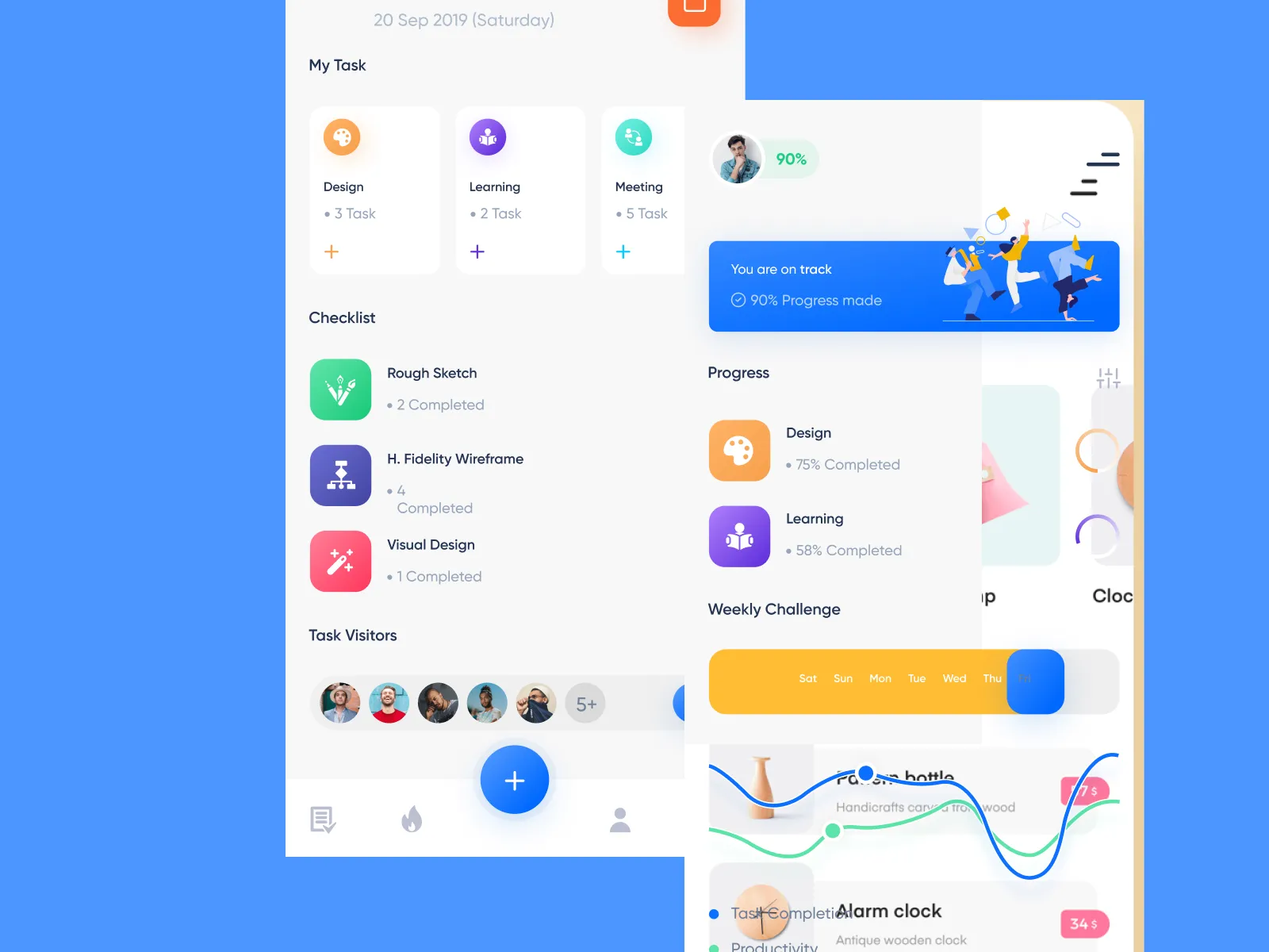 Task Management App Exploration for Figma and Adobe XD No 4