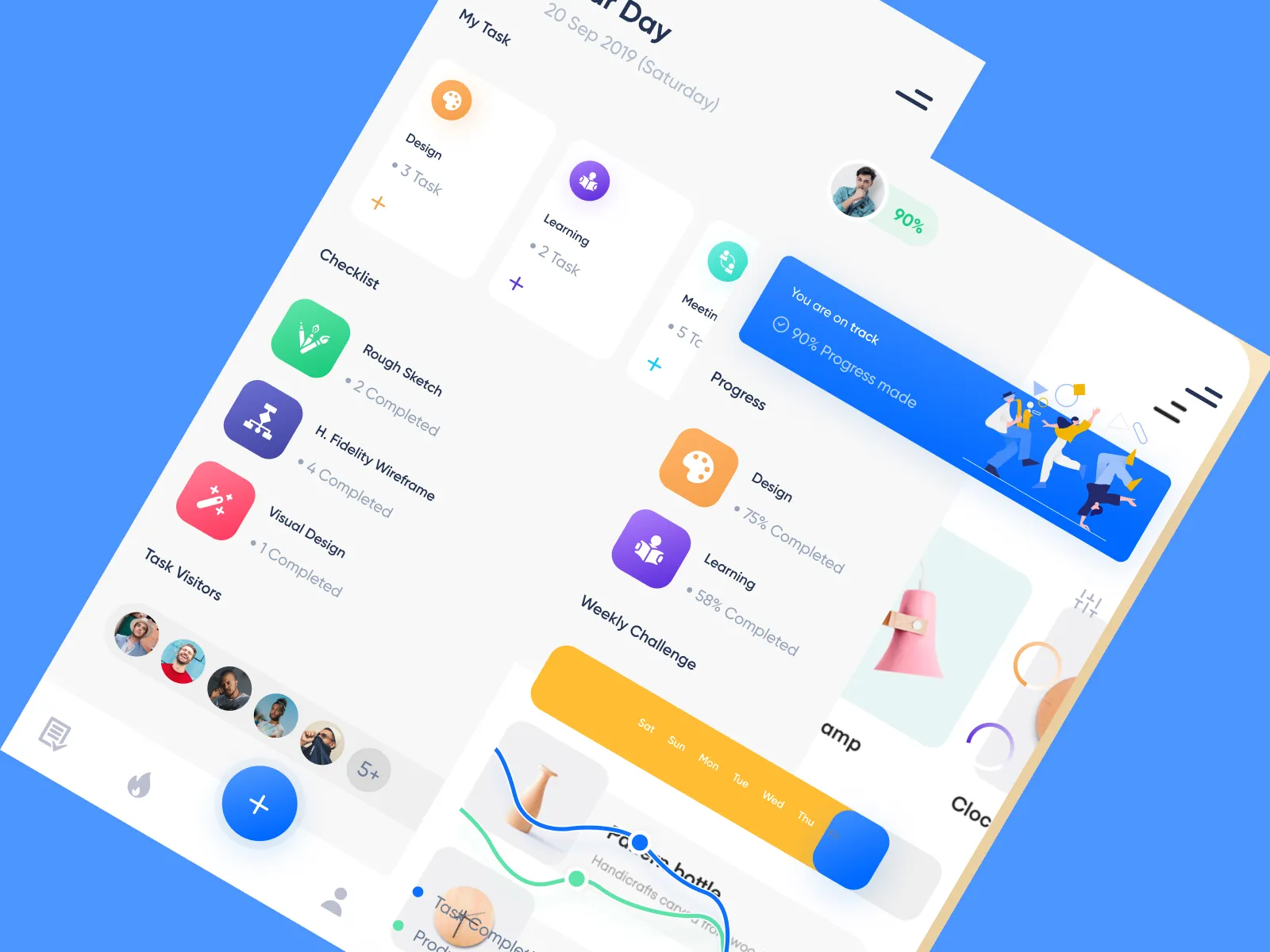 Task Management App Exploration for Figma and Adobe XD No 4