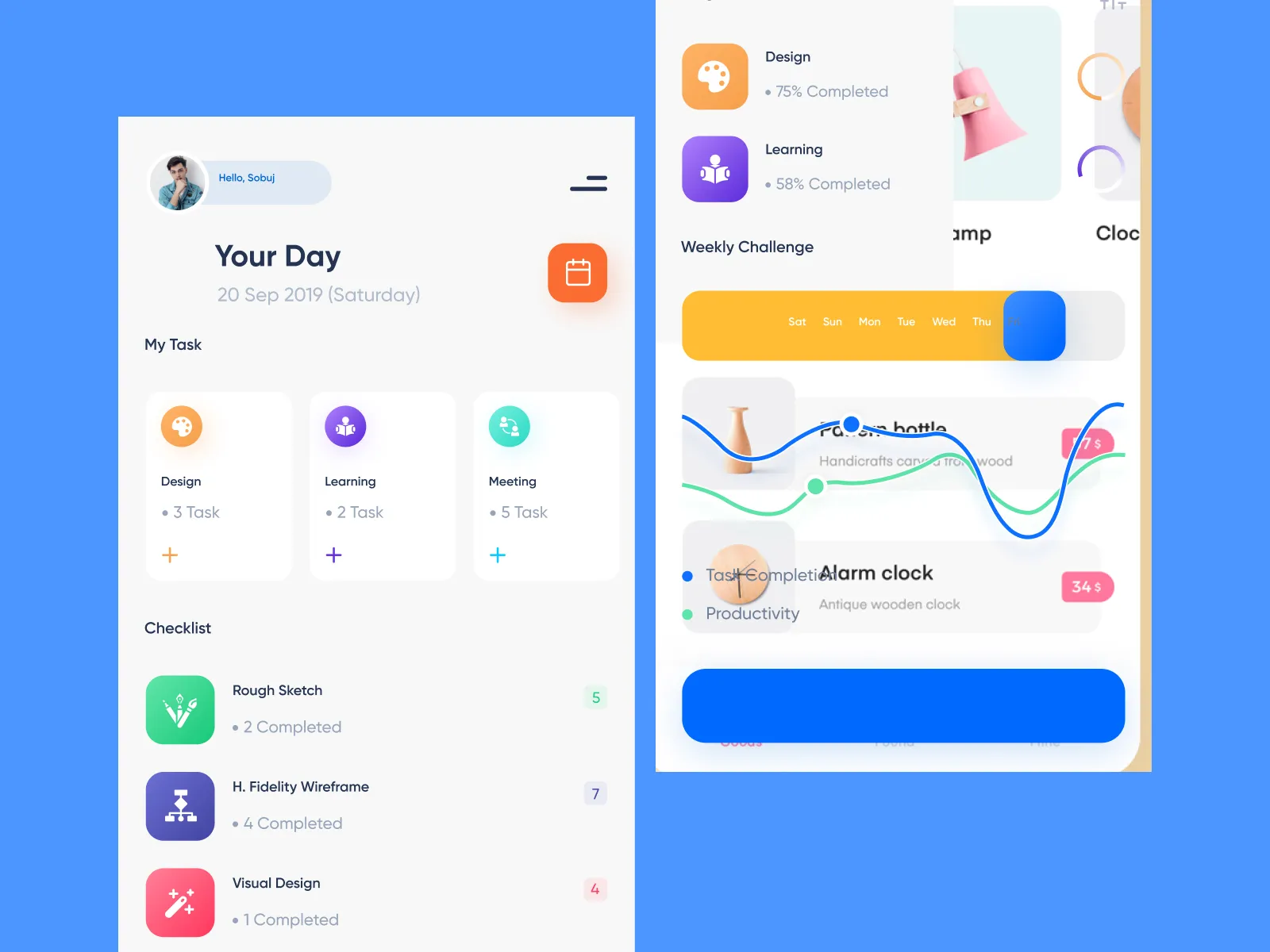 Task Management App Exploration for Figma and Adobe XD No 5