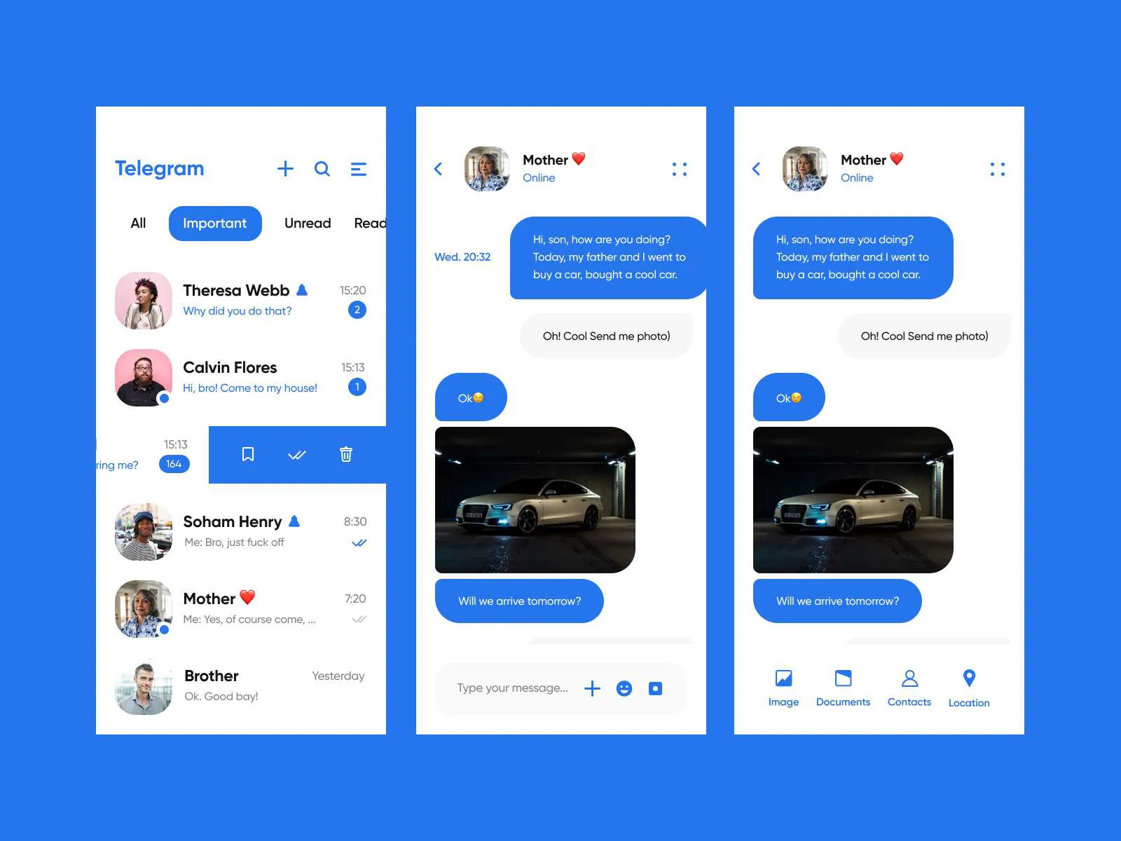 Telegram App UI Kit for Figma and Adobe XD No 4