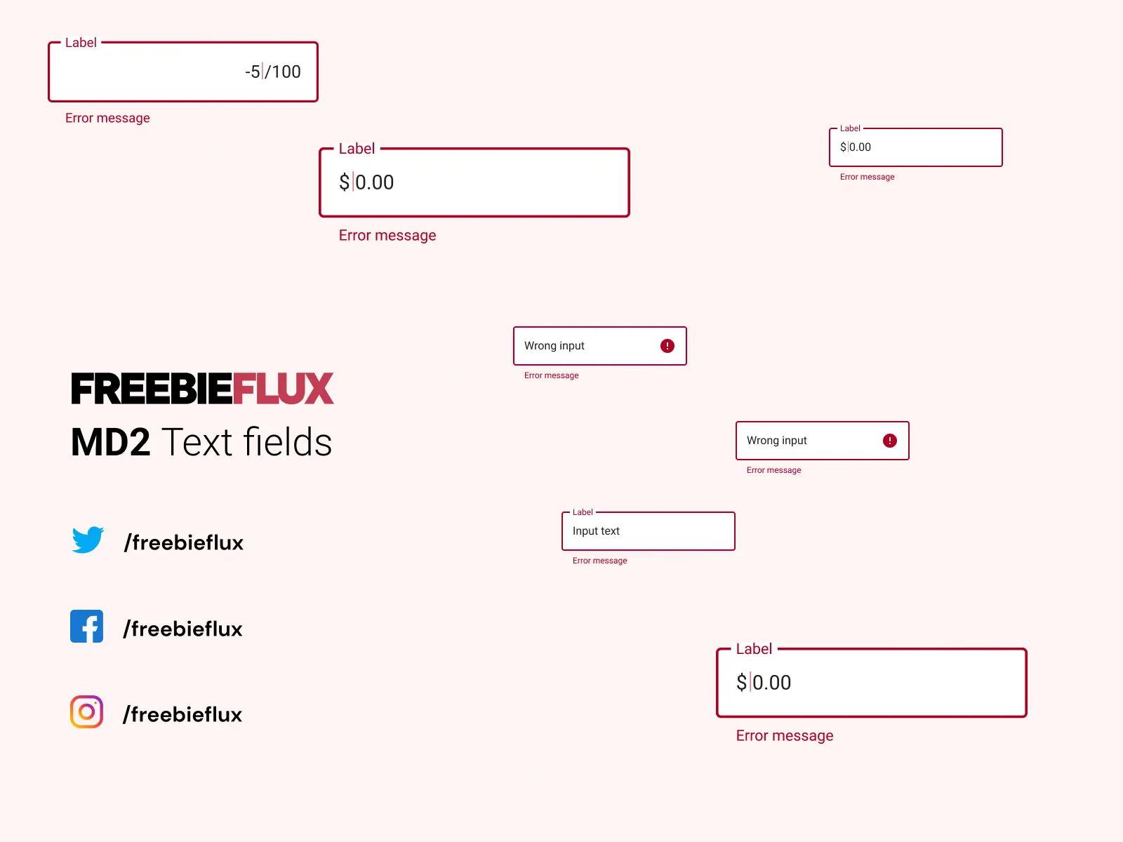 Text Fields UI Kit for Figma and Adobe XD No 2