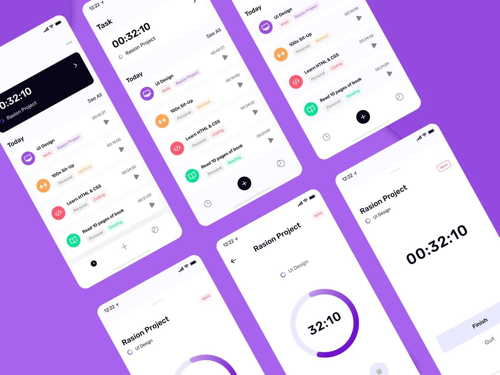Time Tracker UI Kit for Figma and Adobe XD No 2