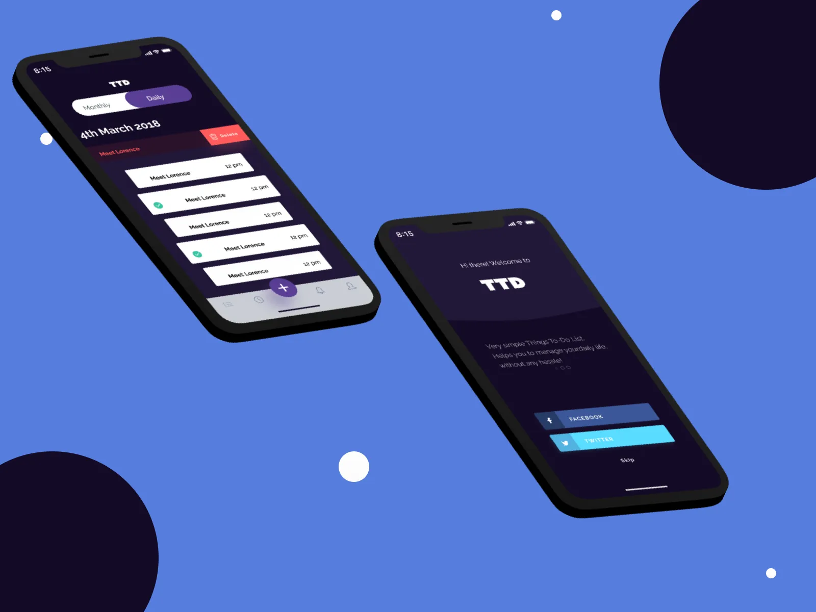 To Do App for Figma and Adobe XD No 2