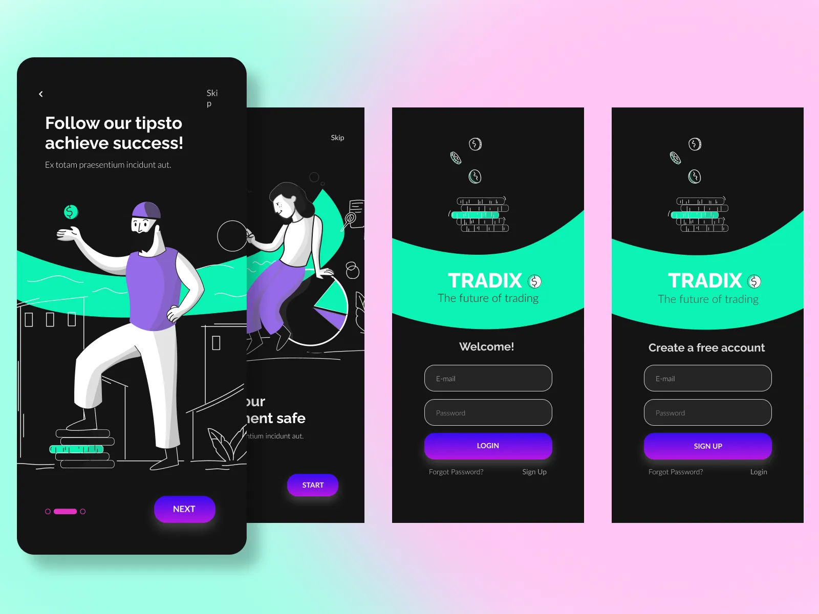 Trading App UI Kit for Figma and Adobe XD No 4
