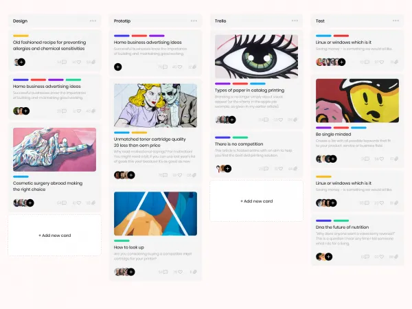 Trello Redesign Concept UI for Figma and Adobe XD