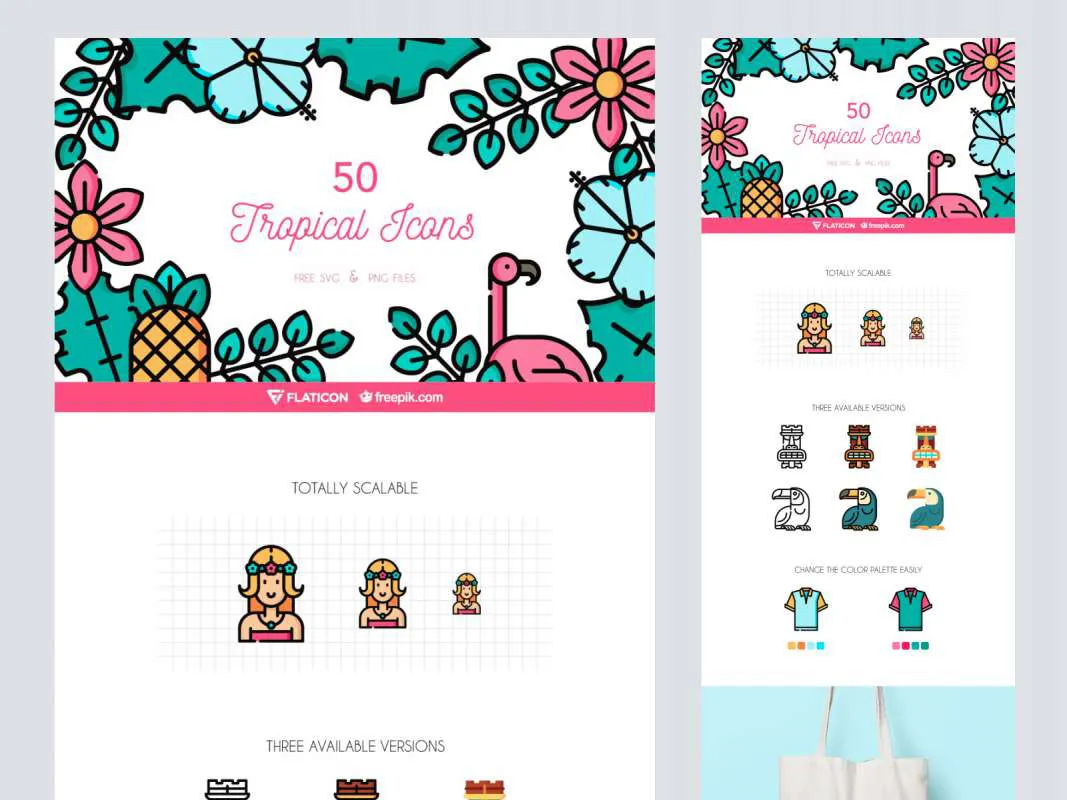 Tropical Icon Set for Figma and Adobe XD