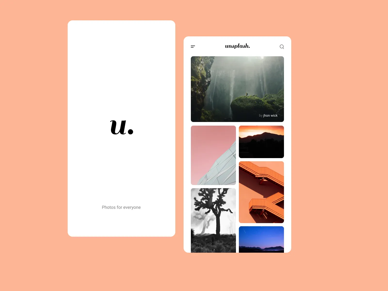 Unsplash App UI Kit for Figma and Adobe XD No 5