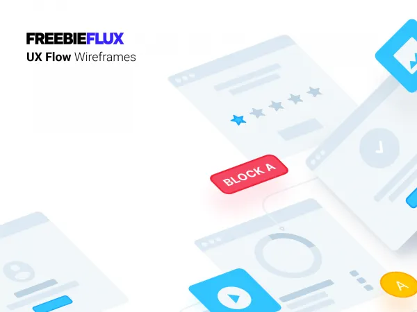 UX Flow Wireframes for Figma and Adobe XD
