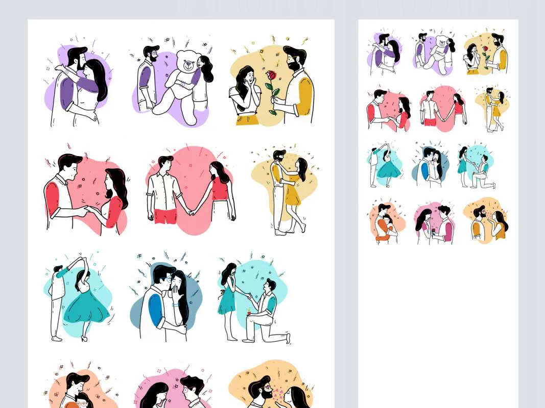 Valentine Illustrations Pack for Figma and Adobe XD