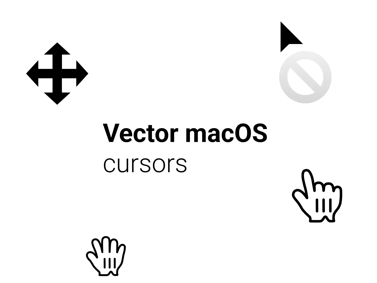 Vector macOS Cursors for Figma and Adobe XD No 4