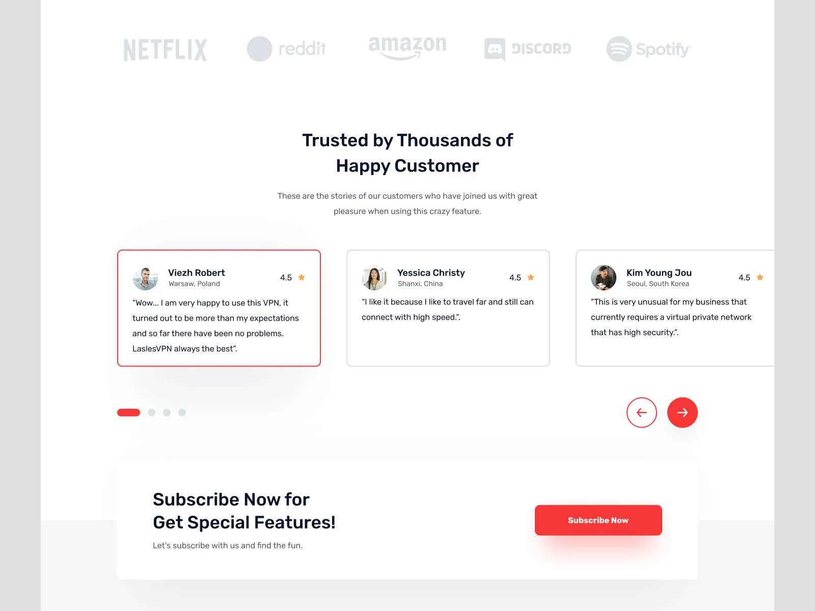 VPN Landing Page for Figma and Adobe XD No 4