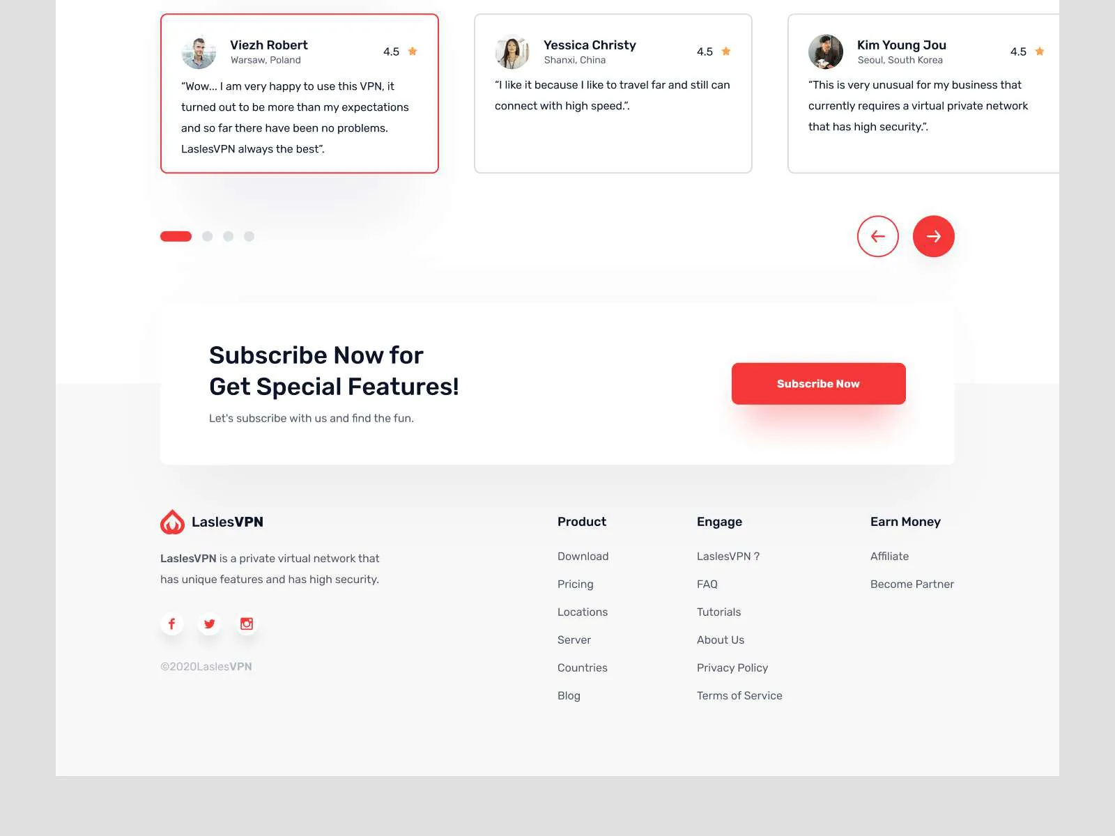 VPN Landing Page for Figma and Adobe XD No 5