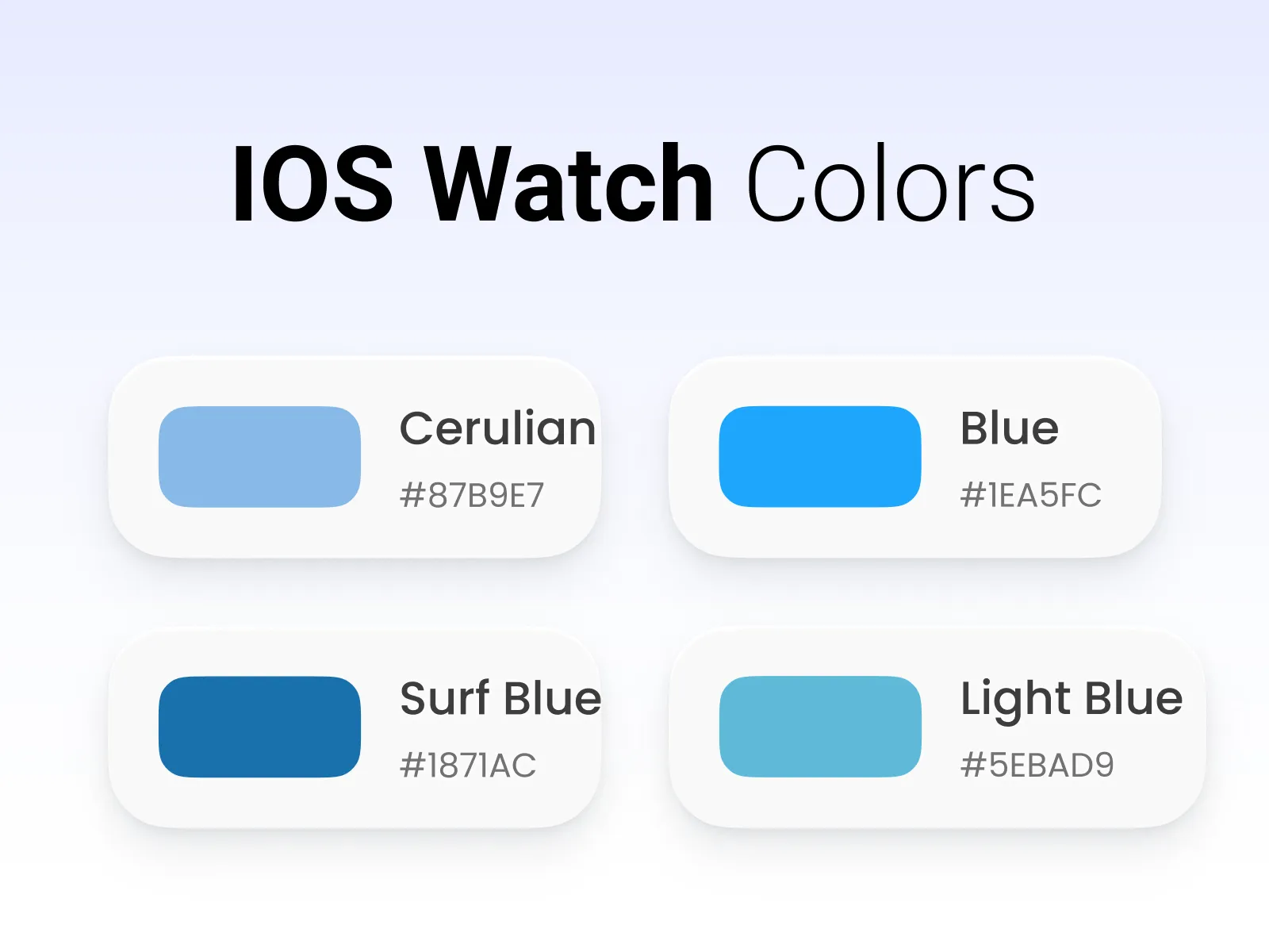 WatchOS Colors for Figma and Adobe XD No 2