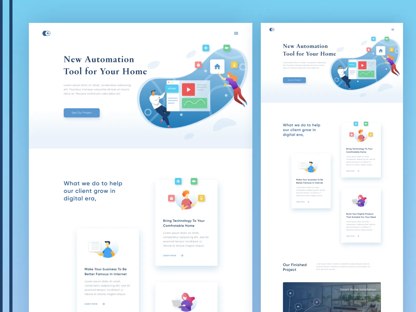 Web-Landing Page Design for Figma and Adobe XD No 2