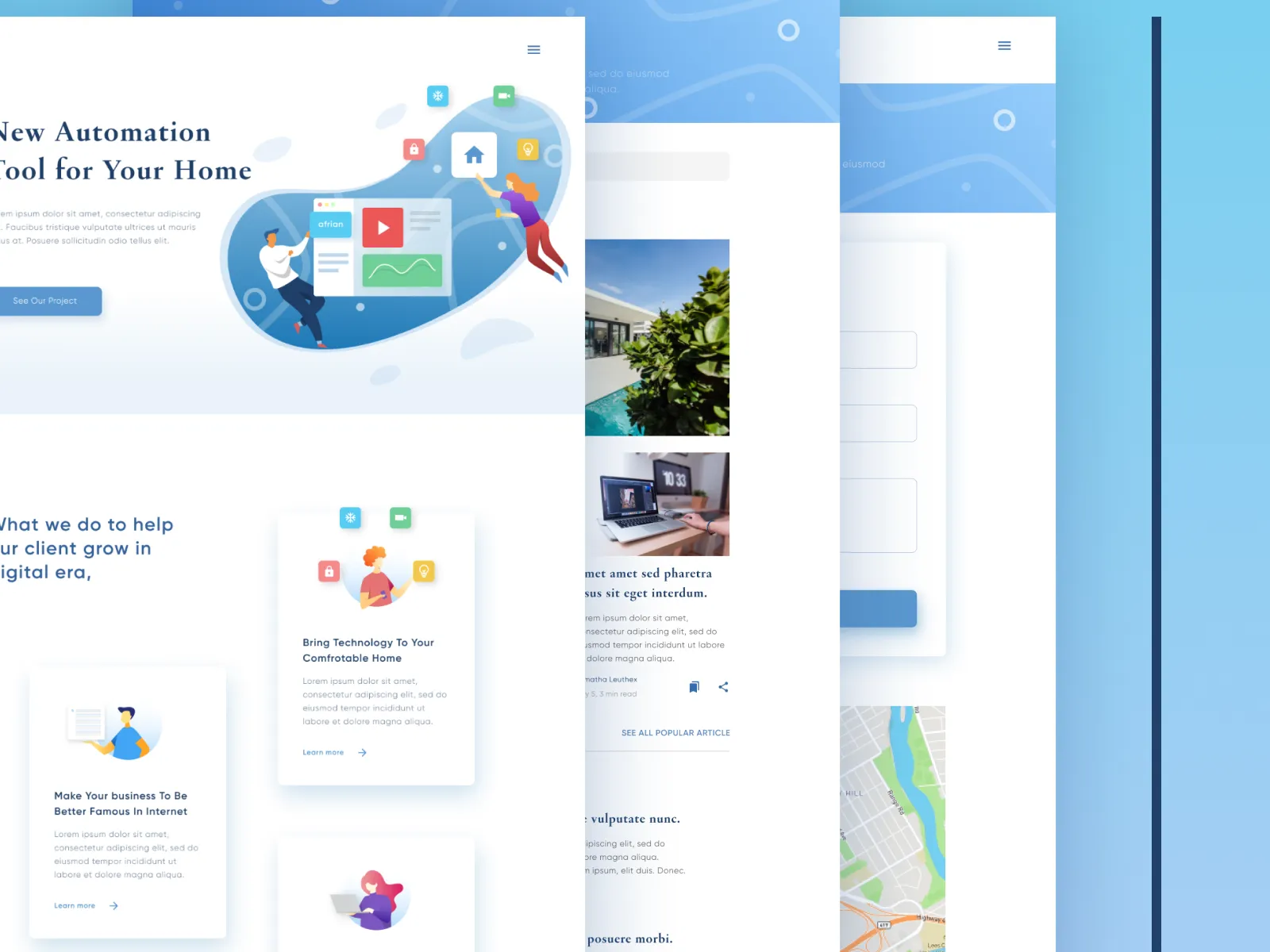 Web-Landing Page Design for Figma and Adobe XD No 4