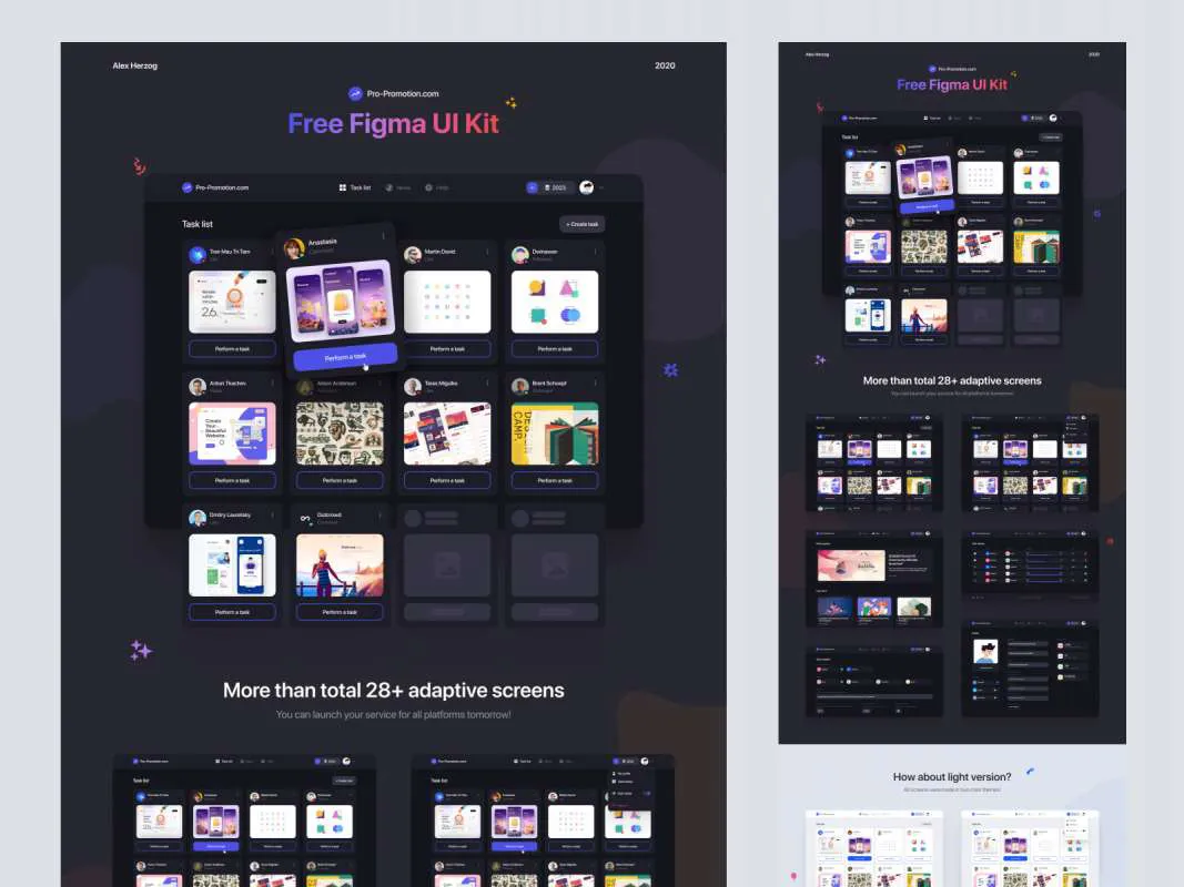 Web Service - Free UI Kit for Figma for Figma and Adobe XD