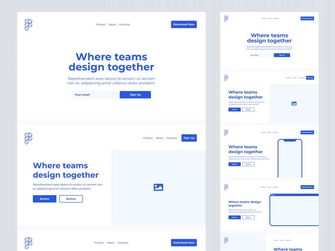 Wirefigma Free UI Kit for Figma for Figma and Adobe XD