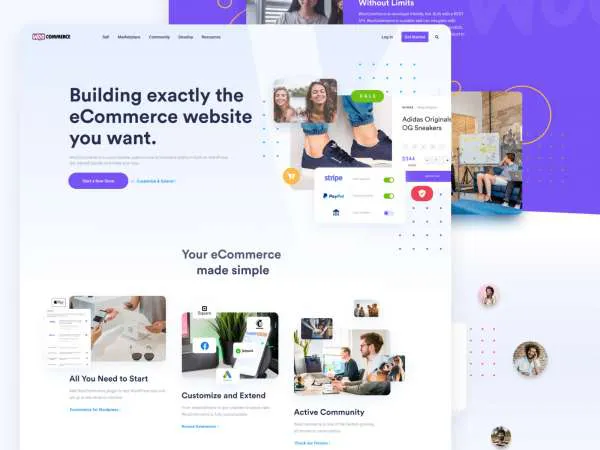 Woocommerce Redesign Landing for Figma and Adobe XD