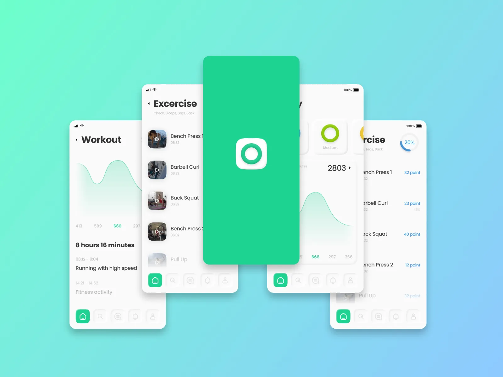 Workout App Concept for Figma and Adobe XD No 4