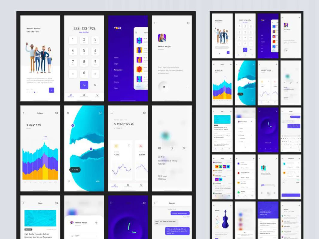 Yolk Free iOS UI Kit Design System for Sketch for Figma and Adobe XD