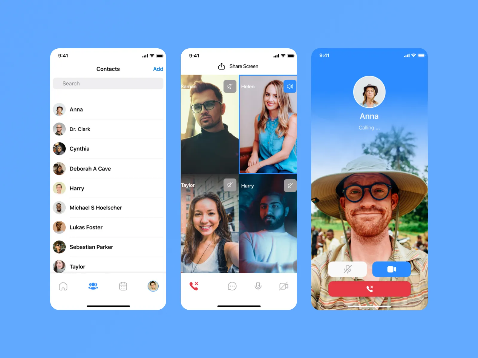 ZOOM Video Call App for Figma and Adobe XD No 4