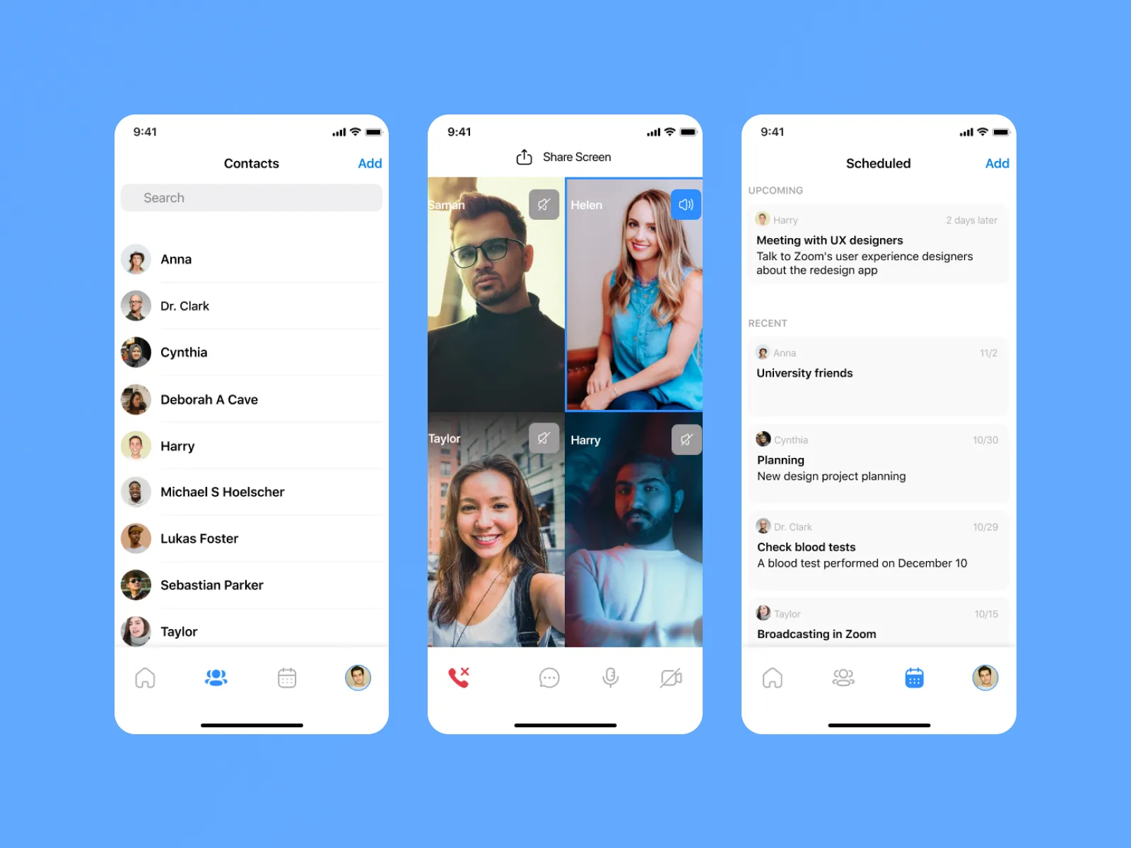 ZOOM Video Call App for Figma and Adobe XD No 4