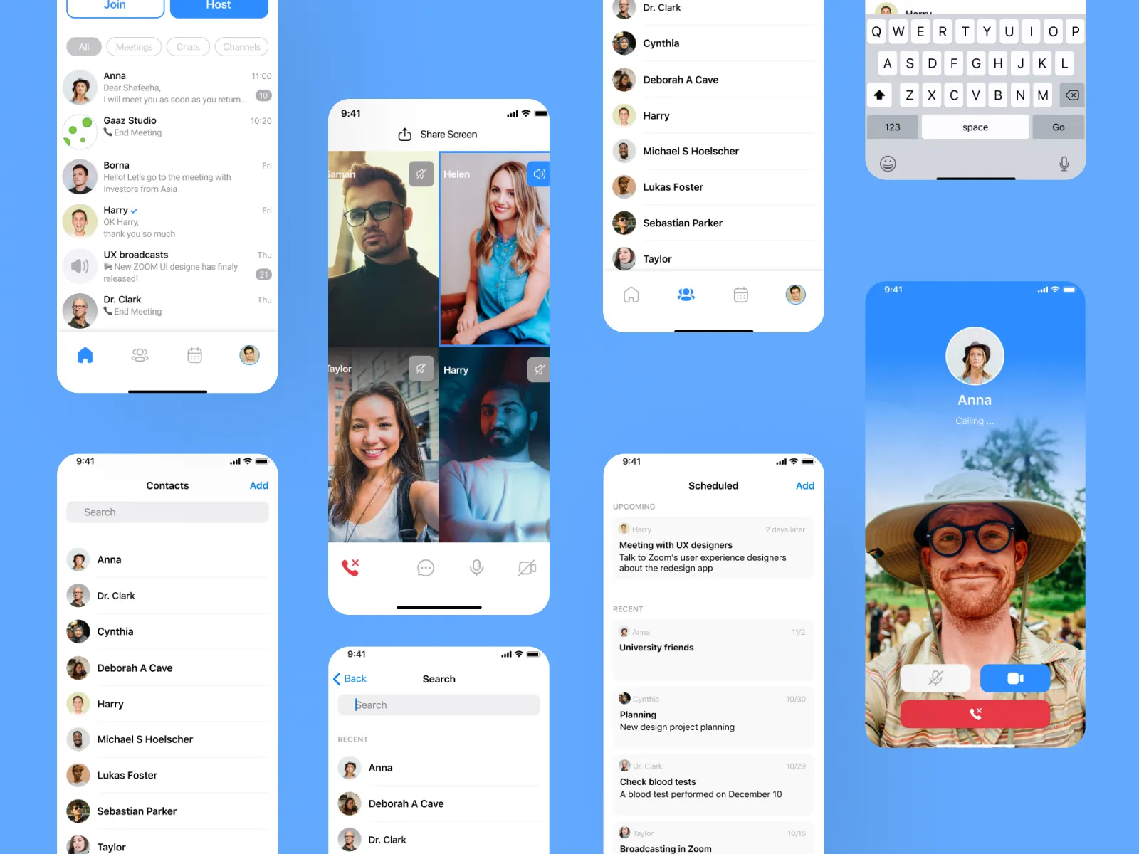 ZOOM Video Call App for Figma and Adobe XD No 5