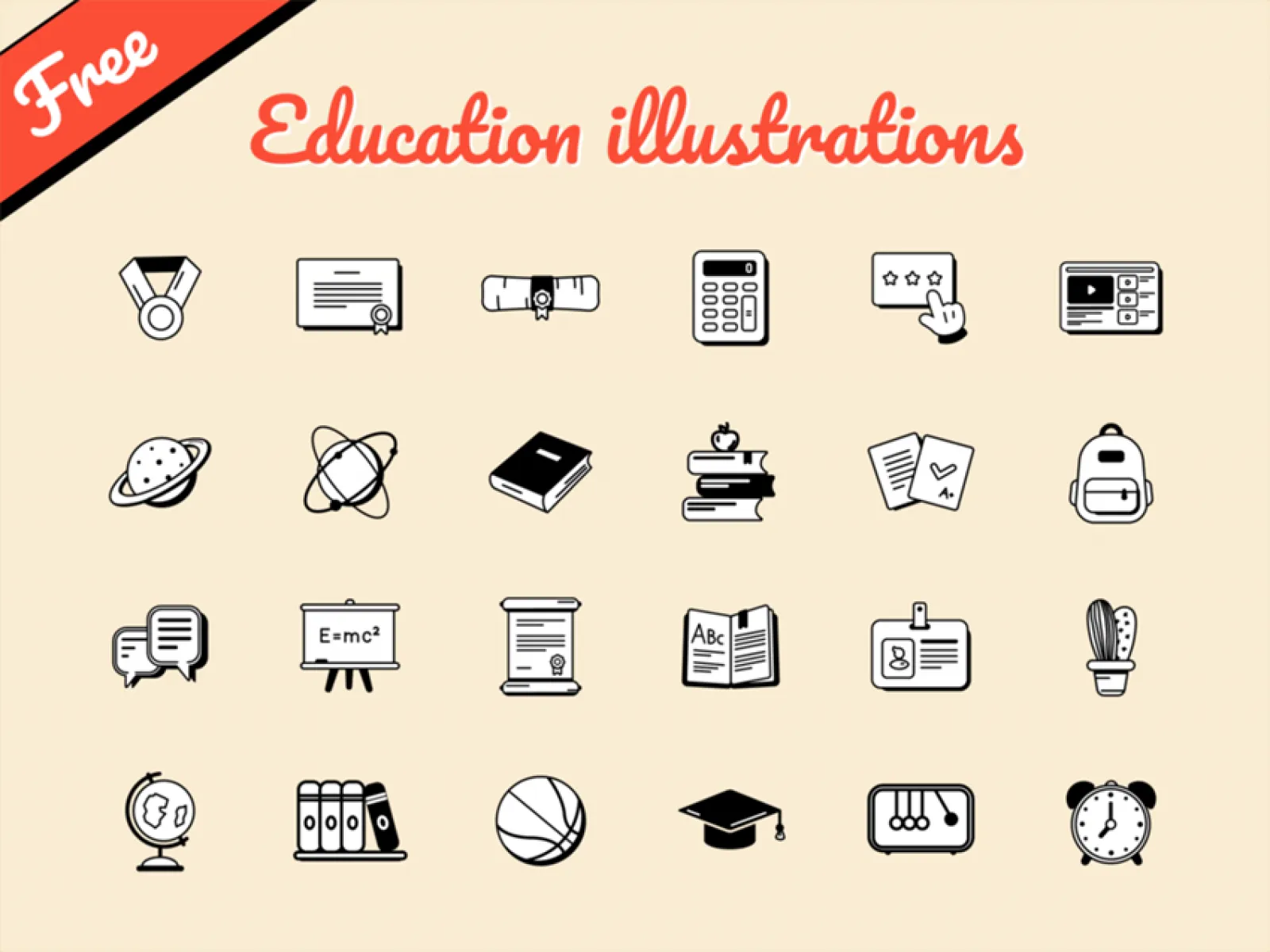 Education Icons Pack for Figma and Adobe XD