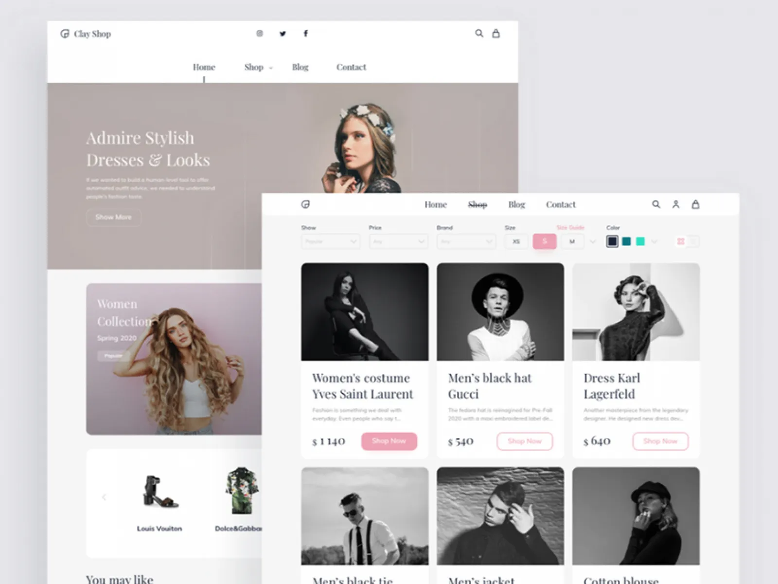 Fashion eCommerce UI Kit for Figma and Adobe XD