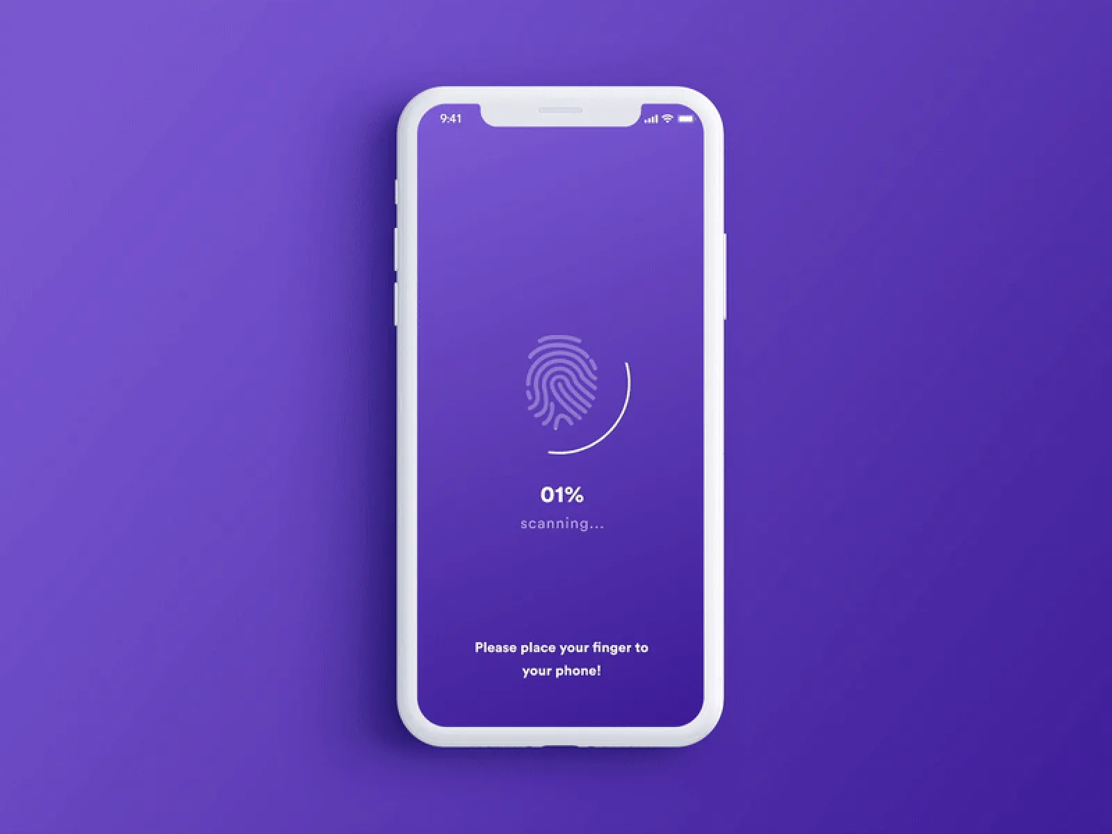 Fingerprint Login Loader for Figma and Adobe XD