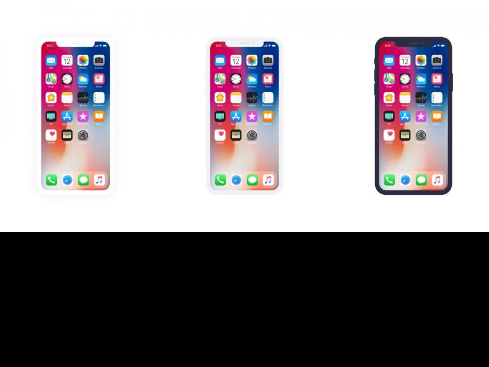 Flat iPhone X Mockup for Figma and Adobe XD