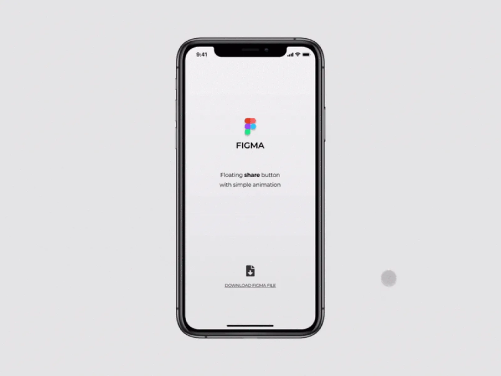 Floating Share Button for Figma and Adobe XD